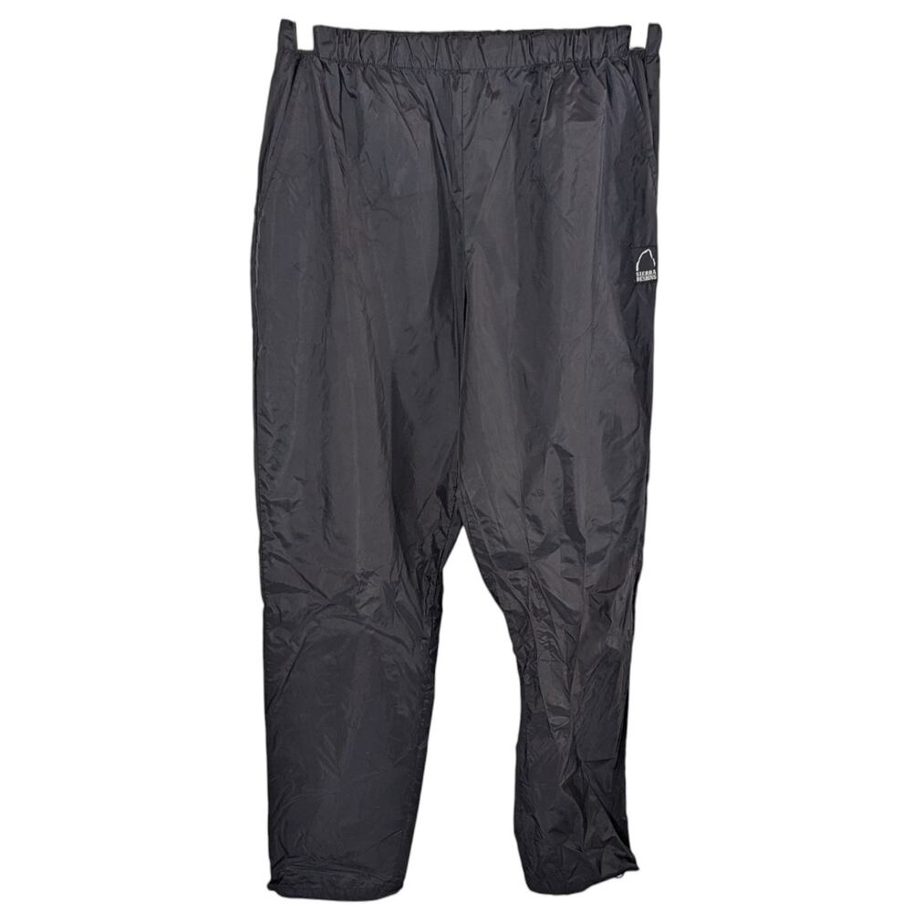 Sierra Designs Mens Nylon Hiking Pants Black Outdoor Trousers Packable Large